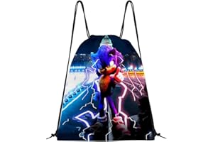 IFHDO Sonic Sac à Dos avec Cordon, Sacs à cordon Sonic pour enfants Sacs de Fête Sacs de Sport pour Gym Ecole Natation Piscine Plage Voyage Unisexe 45 x 35cm (C)