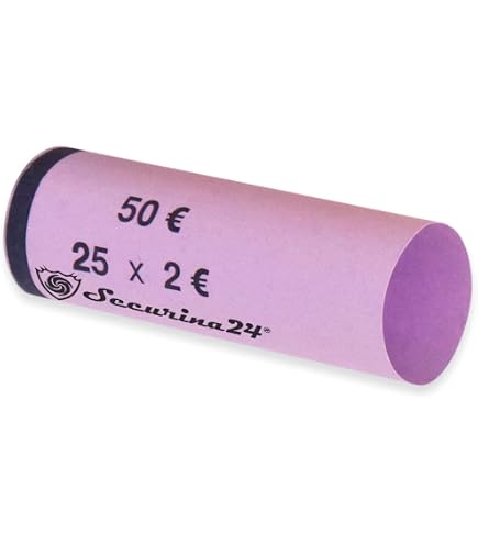 Lot 1040 Tubes Euro Papier Panachés Pour Pièces - 100% Biodégradables, Fond Rigide