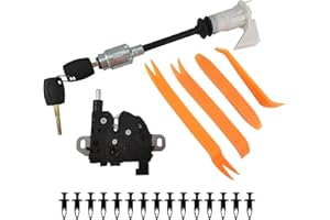 temproad Bonnet Release Lock Latch Repair Kit Long Type and Bonnet Hood Lock Latch Catch Mechanism Block with 15 Pcs Clip 4 Pcs Crowbars Fits For Focus MK2 C-Max 3M5116700BC