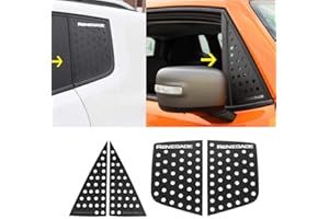 NAKEE HLMNAKE Renegade Nero coperchio decorativo per vetro triangolo,copertura decorazione per Rear Triangolo Vetro,Vetro a triangolo posteriore