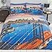 Produktbild Just Contempo Bettwäscheset mit City Print, Blau (Blue Dream), Einzelbett