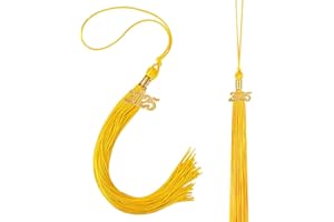 BAYMETY 2025 Graduation Tassels,2Pcs Long Gold Charms For Grad Caps Decorations Class Of 2025 Tassel Ceremonies Accessory For Preschool Kindergarten High School College Bachelor Gown Master Doctoral Graduates