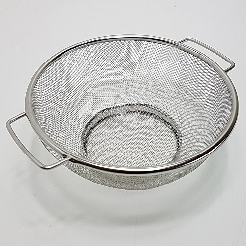 Küchensieb Abtropfsieb Edelstahl Henkel Sieb 20cm für Lauch Zwiebeln Karotten