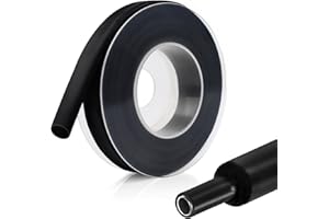 LIBAIDZ 4:1 Gaine Termorétractable,Gaine Retractable pour Fil Electrique,Manchon Thermoretractable,Tube Thermorétractables avec Adhésif,pour Fil Electrique,Câbles,2m de Longueur(Ø4mm,Noir)