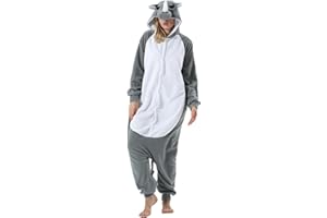 ULEEMARK Animaux de Pyjama Cosplay Halloween Onesies Deguisement Carnaval Costumes Grenouillères Combinaisons de Nuit