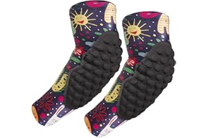 Topeter Padded Arm Sleeves Youth Compression Elbow Pads 1 Pair Basketball Shooter Sleeves