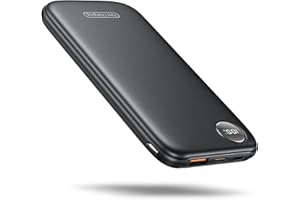 NTAANOO Power Bank, 22.5W 10000mAh Ricarica Rapida Caricatore Portatile iphone, QC 3.0 USB C Powerbank Potente, Batteria Esterna Display LED per iPhone 17 16 15 14 12 8 Pro Max Mini Plus Android (Nero)