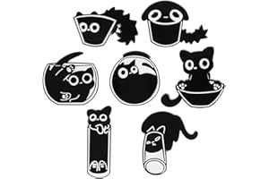 DIMEHO Cat Enamel Brooch Funny Cartoon Animal Pin Cute Alloy Lapel Pins Halloween Cat Decoration Badge Clip for Clothes Valentine's Day Gift