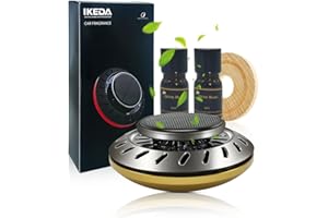 IKEDA SCENTS Deodoranti per Auto | Muschio Bianco Profumi Solare Diffusore di Profumo | Fragranza Forte e Duratura Profumo per Auto Aromaterapia | Odore Fresco Copre Gli Odori | Accessori per Auto per Uomini Donne
