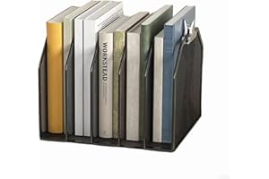 ASIFMTHOT 5 vertikale Brief-Organizer, Metallnetz, Schreibtisch-Organizer für Briefe, Postkarten und Schreibwaren