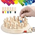 Priyadarshi Wooden Memory Match Stick Chess Game, Color Memory Chess, Funny Block Board Game, Parent-Child Interaction Toy, Educational Intelligent Games for Boys and Girls Age 3 and Up