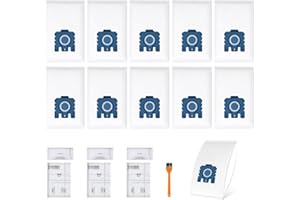 KOYIEIOO 10 Stück Staubsaugerbeutel 3D Efficiency für Miele Pure GN Staubsauger Classic C1 Complete C2 Complete C3, S2 S5 S8 mit 3 Motorfilter 3 Airclean Abluftfilter Ersatz Zubehör 9917730 12421130