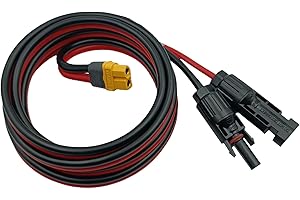 YIMIKEDAYA Adaptador solar a XT60, cable solar de 10 AWG, cable de panel solar, compatible con Ecoflow River Delta Series Bluetti, panel solar portátil (10AWG 2M)