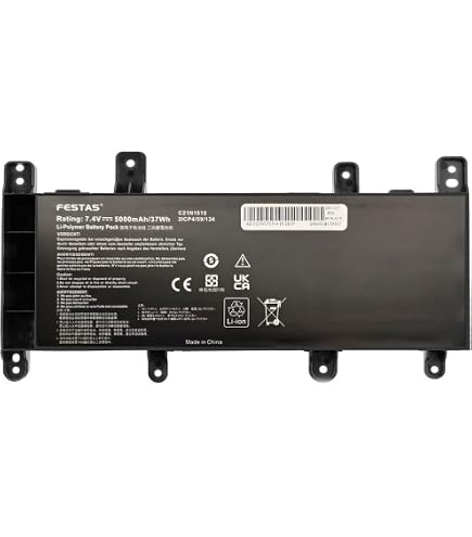 K KYUER Batterie 38Wh C21N1515 Compatible ASUS X756 R753 K756 F756 P756 – 7.6V Li-ion 2 Cellules
