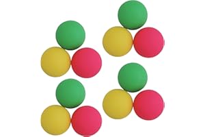 ‎L.A. SPORTS L.A. Sports 12 er Set Ersatzbälle (13g pro Ball) Beach-Ball aus weichem Gummi in DREI Farben rot gelb grün