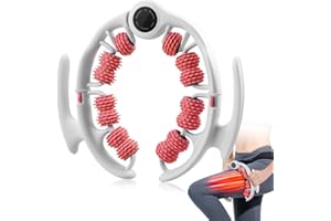 JUKIBOLE Masseur Anti Cellulite, Rouleau de Massage pour Jambes, Cuisses et Fesses, 360° Massage Cellulite avec Poignées Amovibles, Drainage Lymphatique Jambes (Rose)