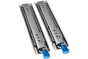 SANGOGO Guide per Cassetti Carichi Pesanti, 2 Pezzi Guide A Cuscinetto A Sfera, Guide di Scorrimento Industriali con Serratura, Estrazione Rulli Totale Telescopiche Guida Sfera (500mm(20 inch))