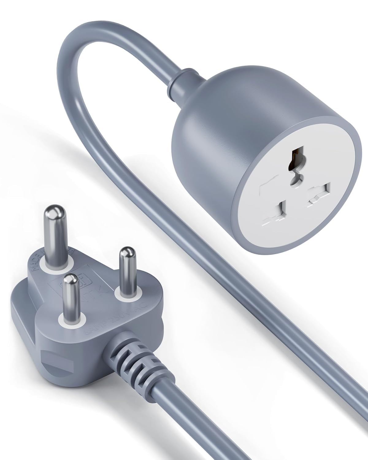 FEDUS 1.5m Long 18AWG Heavy Duty Male to Female 3 Pin Power Extension Cord for Heavy appliances Wire, 10amp Indoor Outdoor Power Cord Wire Extender Power Cable for appliances, Electronics Power Tool