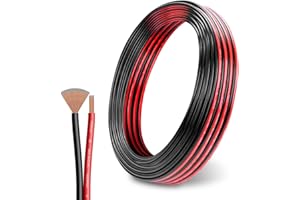 VVFLED 12 Gauge CCA Wire, 50FT [Black 25FT+ Red 25FT] Automotive 2 Core Cable, Car Audio Battery Electrical Cord With PVC Jacket for Light RV Amp Speaker 12V 24V DC