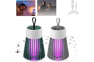 HOIDOKLY Mozzguard Mosquito Zapper, 2024 New Best MozzGuard Mosquito Zapper, Portatile Buzzbug Mosquito Killer, MozzGuard Pro, Zaptek Mosquitoes Zapper per per Esterno e Interno (B-Green+Grey)