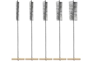 WOHLSTAND 5 Pcs Brosse à trous en acier inoxydable ,Brosse Cylindrique Nettoyage,Brosse Métallique Cylindrique,pour perceuses à percussion, nettoyage efficace des trous de perçage (8/12/16/20/25 mm)