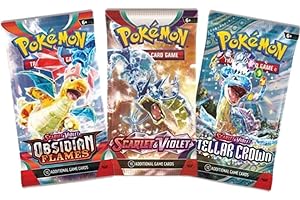 TITAN CARDS Pokemon Cards Booster Pack Gift Bundle | 3 Booster Packs | Assorted Sets from Sword and Shield & Scarlet and Violet | Perfect Pokémon Gift Set (3 Assorted Booster Packs) | Titan Authenticated