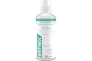 ELMEX - Bain de bouche Soin Protection Douceur - Triple action pour dents sensibles et protection caries - Sans alcool - Goût menthe - 400ml