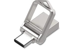 KOOTION Pendrive Tipo C 128GB (128GB - 3.0) Plata Memoria USB 128 GB Ligero Pequeño y Práctico Pen Drive USB C Dual OTG Metal Duradero USB Flash Drive para Ordenador/TV/Coche/Player, ect