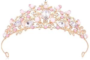 KINBOM Ró?owa Korona, Ksi??niczka Korona Tiara S?odkie Ksi??niczka Tiary dla Dziewczynek na Przyj?cie Urodzinowe ?wi?teczny Kostium