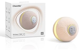 Cheerble Interaktywna piłka dla kotów, zabawka dla kotów, odbijająca piłka, ładowalna, Wicked Ball M3 z 3 trybami i diodami LED, obrotowa zabawka dla kotów, zabawka dla kotów, kociąt