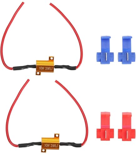 2 Resistenze Di Carico LED 50W 6Ohm - Risolvi Problemi Di Lampeggiamento Per Luci Auto, LED E Frecce