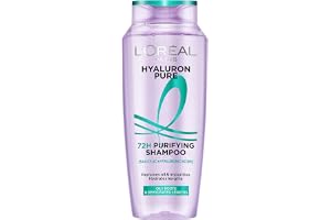 L'Oréal Paris Hyaluron Pure 72H Purifying Shampoo, 340ml | Fresh scalp & hydrated hair | Removes oil & impurities