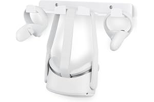 SOKUSIN VR Support Mural pour Casque et Contrôleur - Universel Stand Compatible avec Oculus Quest 2/ Quest/Rift/Rift-S (sans Appareil VR) (Blanc)