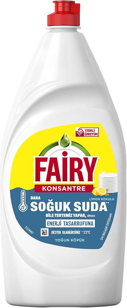 Fairy Temiz ve Ferah Sıvı Bulaşık Deterjanı 1000 ml Limon Kokulu