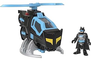 Fisher-Price GYC72​ Imaginext DC Super Friends Batcopter, Batman toy helicopter vehicle with figure for kids ages 3 to 8 years old, Multicolor, 17.05 cm*18.0 cm*8.16 cm