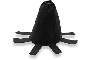 JPstraps - Cuffia Leva Cambio Compatibile per CR-V (2006-2012) 100% Vera Pelle Colore Nero