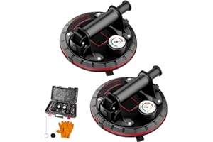 BAUSATZ Heavy Duty Suction Cups for Glass Suction Cups to Lift Large Glass Suckers Lifters Large Suction Cups for Glass Window Vacuum Suction Cup Material Lift Tile (20cm, 2 Packs)