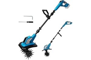 EZNAOBO Motobineuse sans fil pour batterie Makita 18 V, motobineuse électrique avec double rouleau 4 lames, design amovible, largeur de travail 17 cm, profondeur de travail 24 cm, pour l'agriculture et