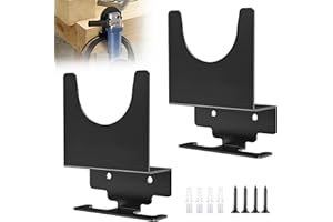 JOAASU Angle Grinder Bracket, 2 Pieces Impact Wrench Wall Mount Wall Mount Tool Wall Mount for 5 Inch Grinder Stand for Impact Wrench, Cutter, Polisher, Black