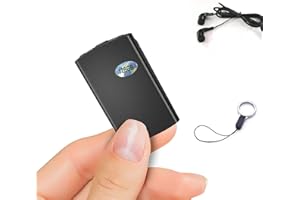 SSINAAES Voice Recording Device, Small Voice Recorder 128GB with 1500 Hrs Storage Capacity, 24 Hours Continuous Recording, Portable Audio Recorder Dictaphone with for Meeting Lecture (3.5mm Earphone Included)