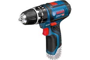 Bosch Professional 12V System Trapano-Avvitatore con Percussione a Batteria Gsb 12V-15, Batteria e Caricabatteria Non Include, in Scatola di Cartone