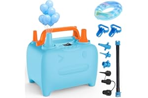 OWill Balloon Pump Electric, Multipurpose Balloon Inflator Electric Air Pump, Portable Dual Nozzle Balloons Air Pump Electric 600W Blow Machine for Party Decoration