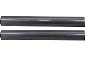 well2wellness® Tubo de PVC de 50 mm, tubo de presión de 50 mm, 10 bar, 2 x 1 m