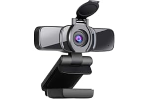 DERICAM Webcam,1080P HD Webcam, USB PC Web cam, Videocamera per giochi per streaming live, giochi, chiamate e conferenze con microfono incorporato e copertura telecamera.