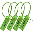 RAIBEX Security Cable Seal Pull Tight Fire Extinguisher Seal Safety Rope Wire Seal for Fire Extinguisher Chemical Drum Milk Can Courier Bag Wagon Vegetable Bin locking Seal 100 Seals (GREEN)