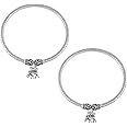 Superstore18 Brass German Silver Foot Kada Anklet Kada for Women (AKRM6142)