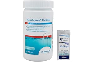 HEXAGON PISCINE ET SPA BAYROL AQUABROME Regenerator/Oxidizer - 1,25kg | Activateur de Brome - Oxygène Actif Choc - Désinfection Choc sans Chlore - Dissolution Rapide + 10 Tests HPS OFFERTS 6 en 1