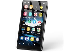 AHENOD 160GB MP3 Player with Bluetooth and WiFi, 5" Android MP4 Player, Kids Player with Speakers, Music Player with Spotify, YouTube, Play Store (Black)