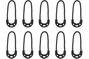 FILFEEL Zamek błyskawiczny ciągnie sznurek 10 szt./torba czarna mała lina lariat do odzieży podróżnej na zewnątrz plecak akcesoria