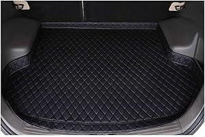 QWASZX Auto Kofferraummatte Kofferraumwanne für Volvo XC90 7Seats 2015-2020, Leder Wasserdicht Heckkoffer Frachtmatte Maßgeschneiderte Antirutsch Heckablage Boot Liner Tray Styling Zubehör
